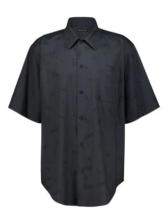 Balenciaga minimal cotton shirt - men - Cotton - 46 - Grey