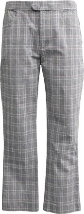 Isabel Marant Etoile Plaid Trousers in Grey Wool