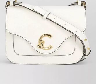 Coccinelle leather shoulder bag adjustable and removable strap
