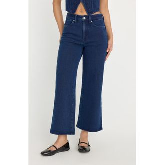 Good American Jeanius Crop Palazzo Jeans in Indigo377 at Nordstrom, Size 00