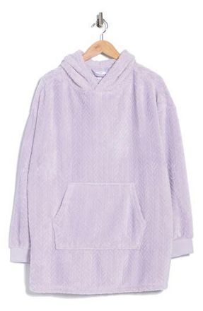 Jaclyn Oversize Plush Fleece Hoodie in Classic Chevron Thistle at Nordstrom Rack, Size Large/x-Large