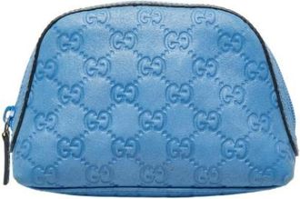 Gucci Pre-owned Bags, female, Blue, Size: ONE SIZE Pre-owned Leather Bag