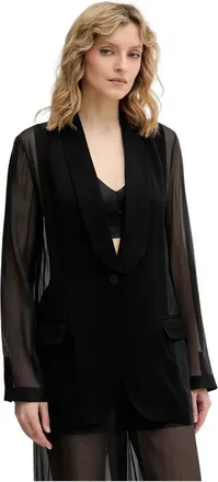 Karl Lagerfeld Jassen, Dames, Zwart, XS, Viscose Blazer