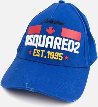 Dsquared2 Mens Dsquared2 Keeping It Real Baseball Cap Royal Blue - Size: OS