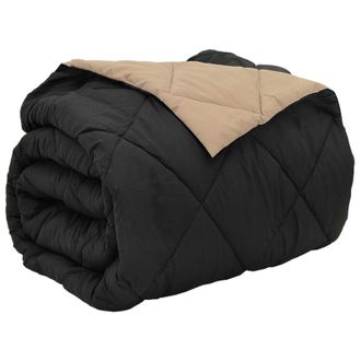 vidaXL Vidaxl Piumone Completo Annuale Nero E Talpa 220 X 240 Cm