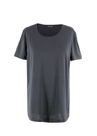 Loro Piana Charcoal Grey Cotton T-Shirt Size M