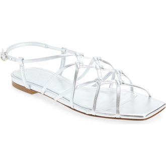 Aeyde Anisa Sandal in Silver at Nordstrom, Size 10.5Us