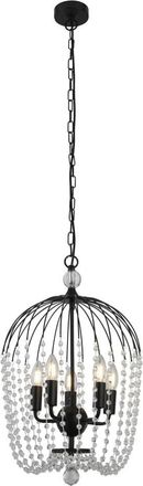 Searchlight Dimmbare Design Hängelampe Shower ø 36/ H 46-150 cm - Schwarz