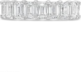 Diana M. Jewels 14kt white gold emerald cut lab grown diamond eternity band weighing 13.85 cts