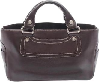 Celine Pre-owned Vintage Leather Handbag - Dames - Vintage Handtas - Bruin - ONE Size - Leer - Vintage