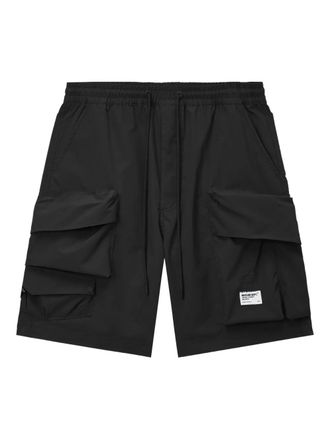 Musium Div. logo-embroidered bermuda shorts - men - Polyester - 32 - Black