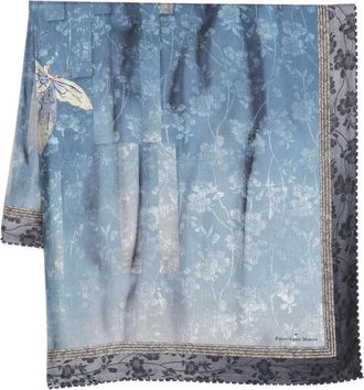 Pierre-Louis Mascia Foulard Cialda a fiori in seta - Blu
