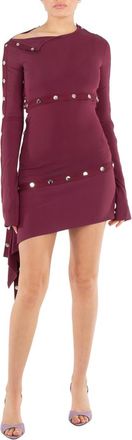 The Attico Studded Asymmetric Convertible Round Neck Dress, Brand Size 38 (US Size 4)