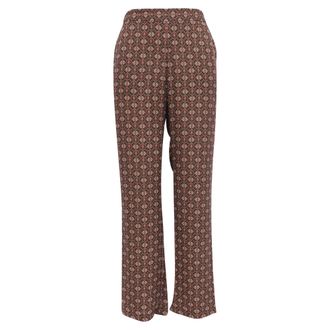 Theory Printed Straight-Leg Trousers in Multicolor Silk