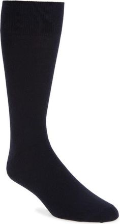 Nordstrom Combed Cotton Blend Dress Socks in Navy at Nordstrom