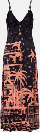 Johanna Ortiz Abito lungo in jersey con stampa