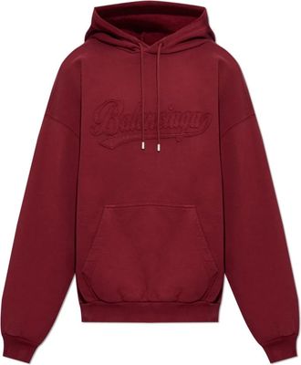 Balenciaga Hoodies & sweatvesten, Heren, Rood, L, Katoen, Hooded Sweatshirt
