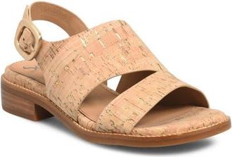 S&ouml;fft Nivian Slingback Sandal in Natural/Gold at Nordstrom, Size 6.5
