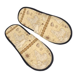 Generic Wor-Ld Map Men Women Slippers Breathable Shoes Soft House Shoes For Winter Bedroom Outdoor L