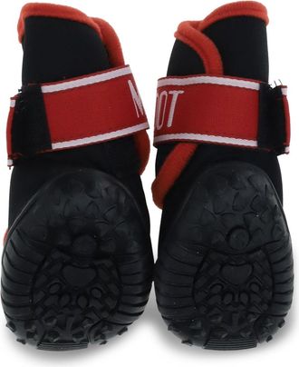 Moon Boot Unisex Dog Shoes By Poldo X Moon Boot Red Polyester Extras
