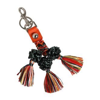 Dolce & Gabbana Portachiavi in rafia intrecciata con charm logo - - Accessories - Donna - Multicolore - ONE SIZE