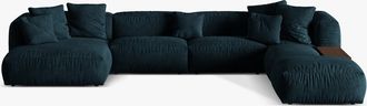 MICADONI Modulares Design Panorama Sofa Martina - Samtbezug Petrol dunkel