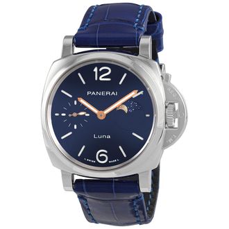 Officine Panerai Pre-owned Panerai Luminor Due Luna Automatic Blue Dial Mens Watch PAM01179
