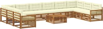 vidaXL Juegos De Sof&aacute;s 11 Uds. Madera De Acacia S&oacute;lida Vidaxl