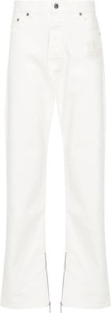 Off-white 90s Logo Jeans - Heren - Regular Fit Jeans - Wit - W33 - Katoen - Jeans