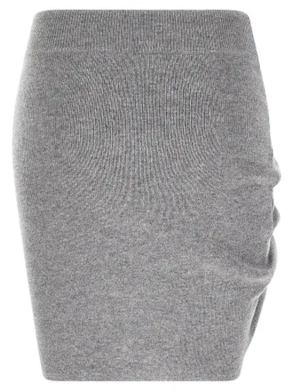 Giuseppe Di Morabito Asymmetrical Draped Virgin Wool Skirt - Taupe