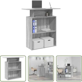 vidaXL Bancone reception - Banco Reception Grigio Sonoma 100x40x104 cm Legno Multistrato