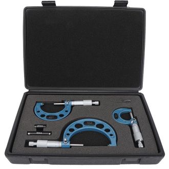 OEM Juego De 3 Micr&oacute;metros De Acero Para Rodamientos, Herramienta De Medici&oacute;n De Di&aacute;metro Exterior De Alta Precisi&oacute;n De 0 A 75 Mm -crezuo