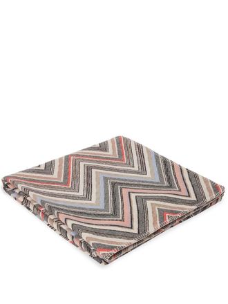 Missoni Home Chevron striped wool blanket - unisex - Wool - One Size - Black
