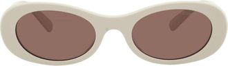 Miu Miu Brown Oval Ladies Sunglasses MU 06ZS 21D90Q 50