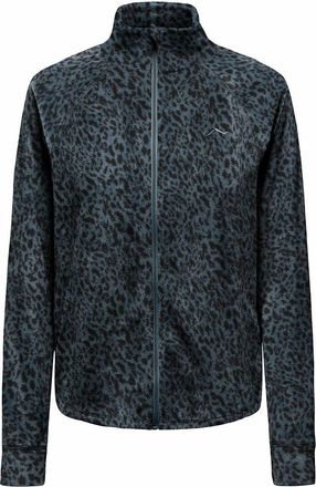 Only Play Fleece met luipaardprint en ritssluiting