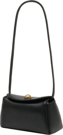 Ami Womens Mini Carrousel Shoulder Bag - Ami Paris Leather Black Calfskin Crossbodies