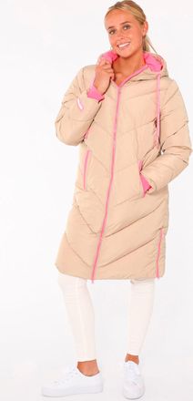 Zwillingsherz Steppjacke »Good Vibes Only« mit Kapuze mit Kapuze, Backprint und bedrucktem Zugband