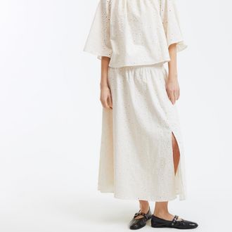 La Redoute Collections Lange rok in Engels kant