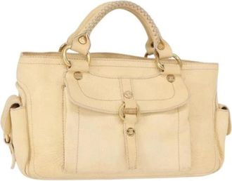 Celine Pre-owned Handbags, female, Beige, Size: ONE SIZE Pre-owned Leather Handbag