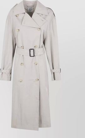 Toteme summer trench coat epaulettes storm flap