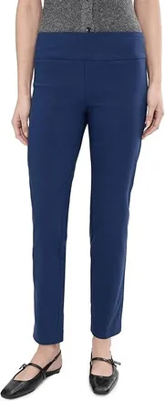 Elliott Lauren Control Stretch Pull-On Ankle Pants with Back Slit detail Womens Casual Pants French Blue : 12 29, Nylon/Rayon/Spandex