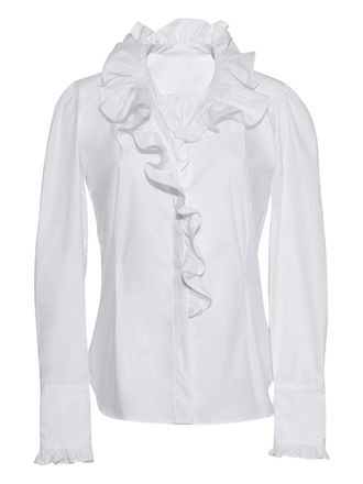 Cara Cara Anne ruffle-detail shirt - women - Cotton - S - White