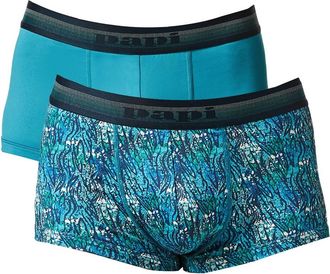 Papi 2-Pack Brazilian Trunk Underwear In Crystal Teal/blue Moon