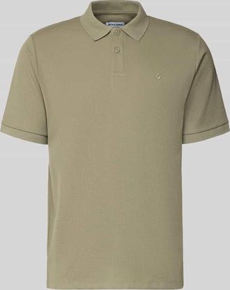 Jack & Jones Jack & Jones Regular Fit Poloshirt mit Strukturmuster Modell AUSTIN in Schilf, Gr&ouml;&szlig;e XXL