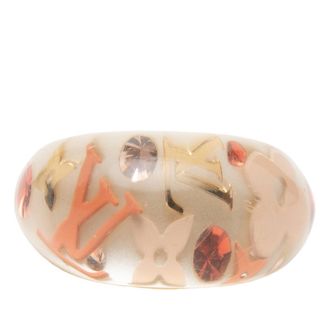 Louis Vuitton Multi-Color White Resin Band Ring (Pre-Owned)