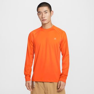 Nike Mens Nike ACG Wildsee Dri-FIT Long-Sleeve Base Layer in Orange | IO0232-819