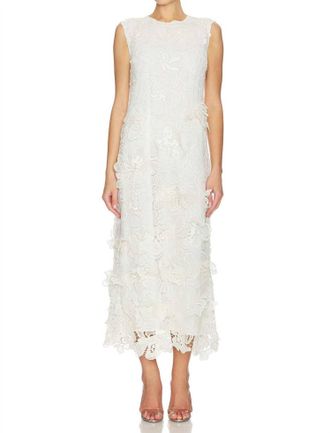 Jonathan Simkhai Dahlia Lace Midi Dress In White