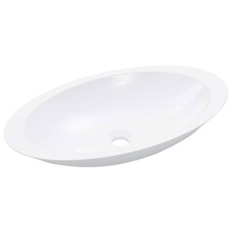 Berkfield Home Chic Wash Basin 59.3x35.1x10.7 cm Mineral Cast/Marble Cast White