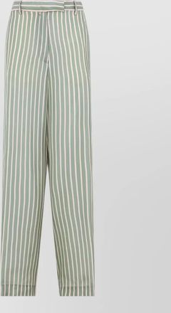 Dries Van Noten pen striped high waist wide leg trousers