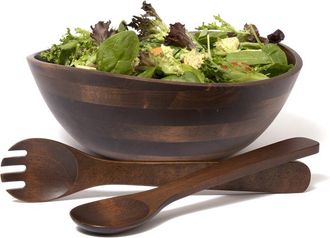 Lipper International Cherry Matte Finish Wavy Rim Large Bowl